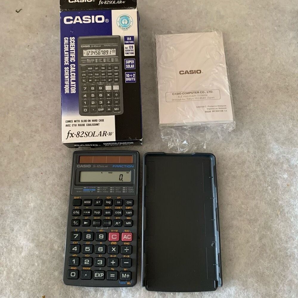 Casio FX-82SOLAR-W Scientific Calculator *Nice*